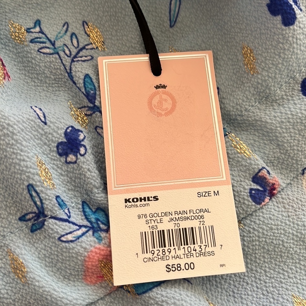 Juicy Couture Sky Blue Floral Dress Size:M - Picture 11 of 12